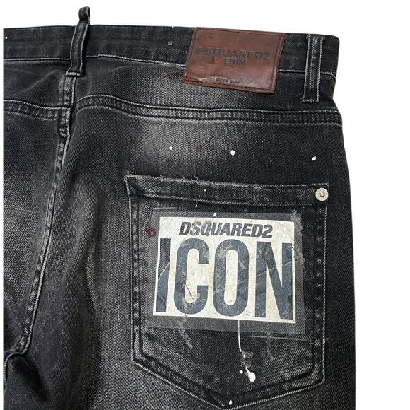Dsquared2 ICON Paint Splatter Slim Jeans - Picture 5 of 9
